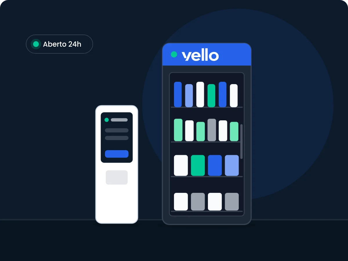 Totem e geladeira Vello — unidade aberta 24h